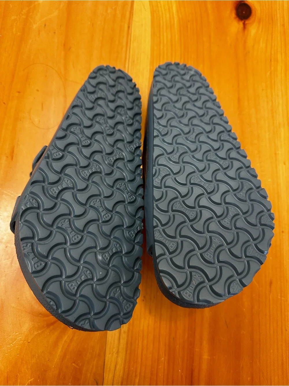 Birkenstock Mens Two-Strap Slide Sandals in Slate Blue